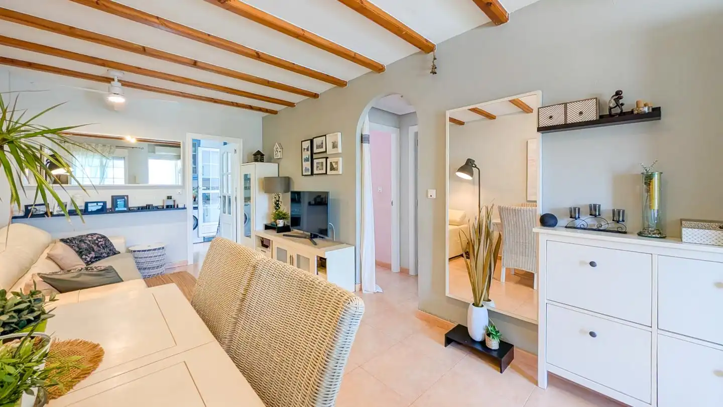 Sala de estar de Casa adosada en venta en Santa Pola con Aire acondicionado, Jardín privado y Terraza