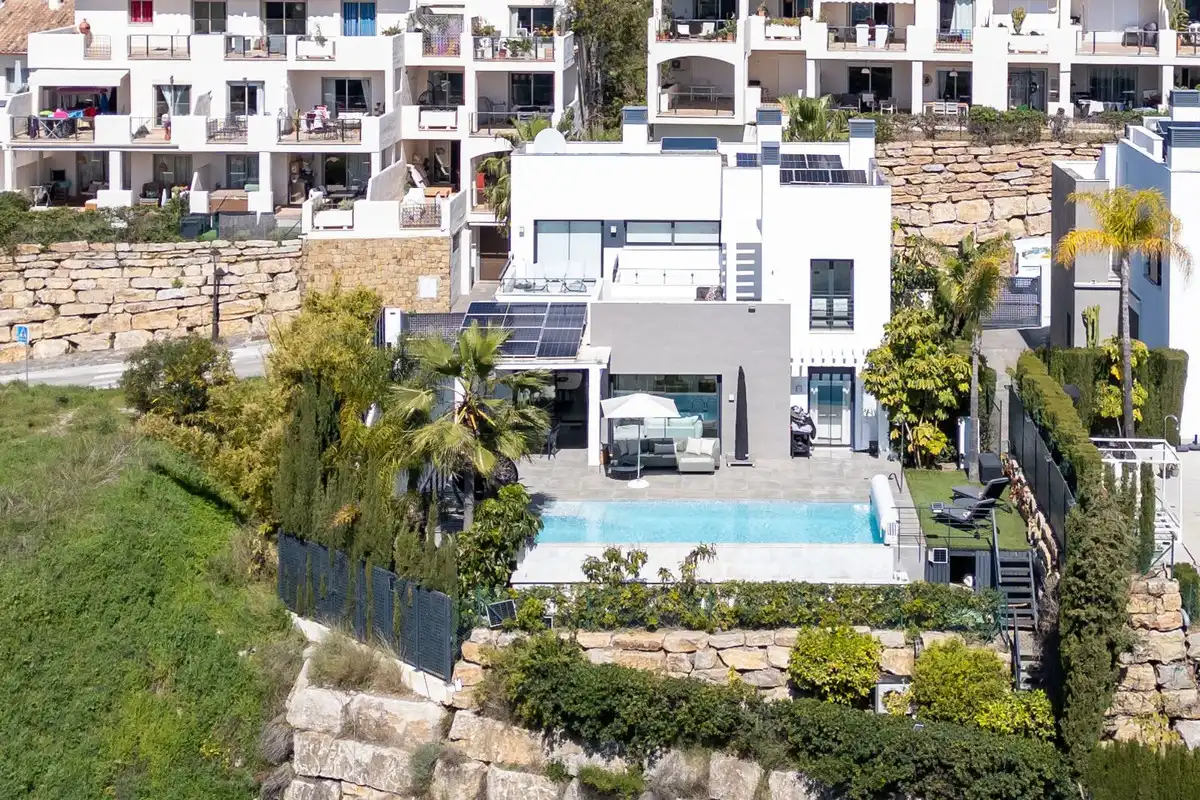 Exterior view of Houses for sale in Mijas  with Air Conditioner, Private garden and Terrace