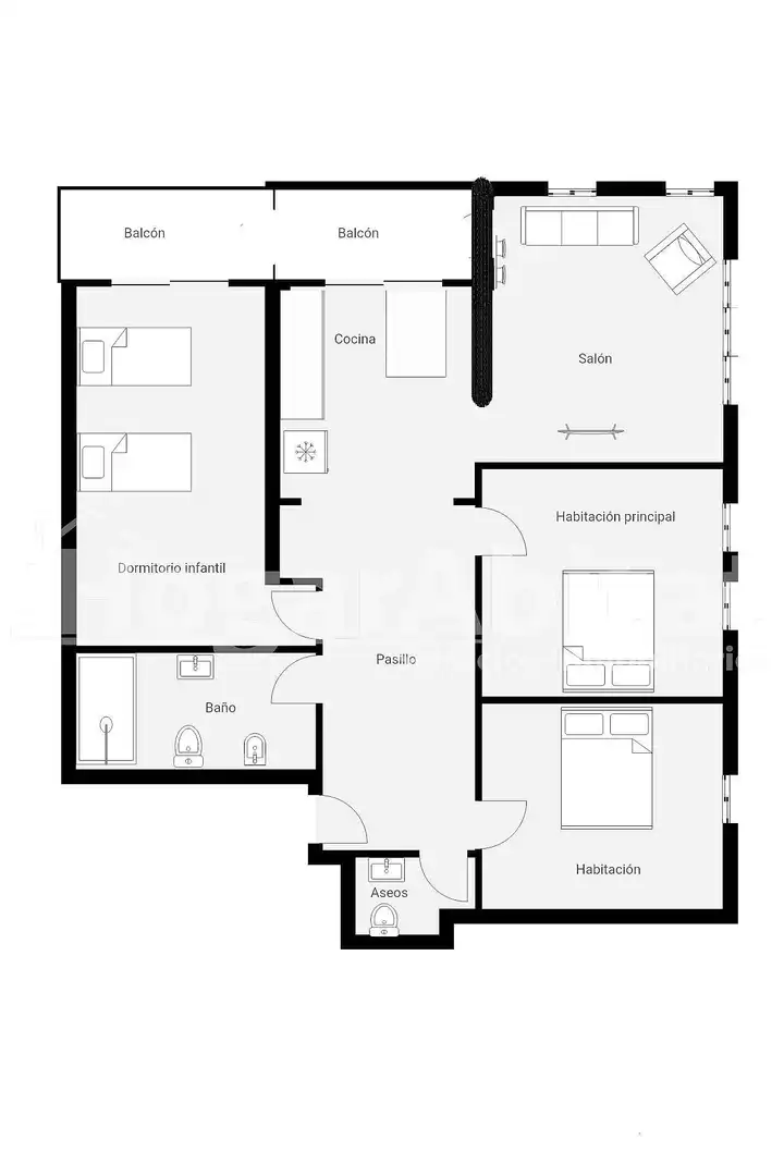 Piso en venta en Oliva con Terraza, Amueblado y Balcón