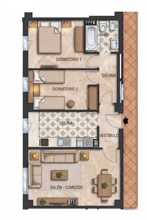 Piso en venta en Sevilla con Aire acondicionado, Calefacción y Amueblado