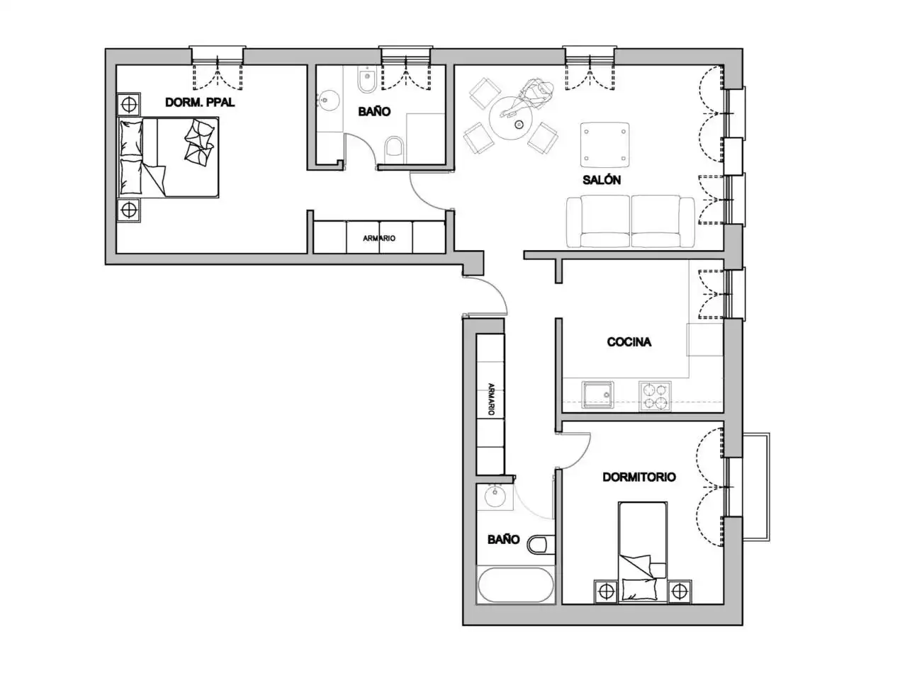Flat for sale in Jerez de la Frontera  with Air Conditioner and Balcony