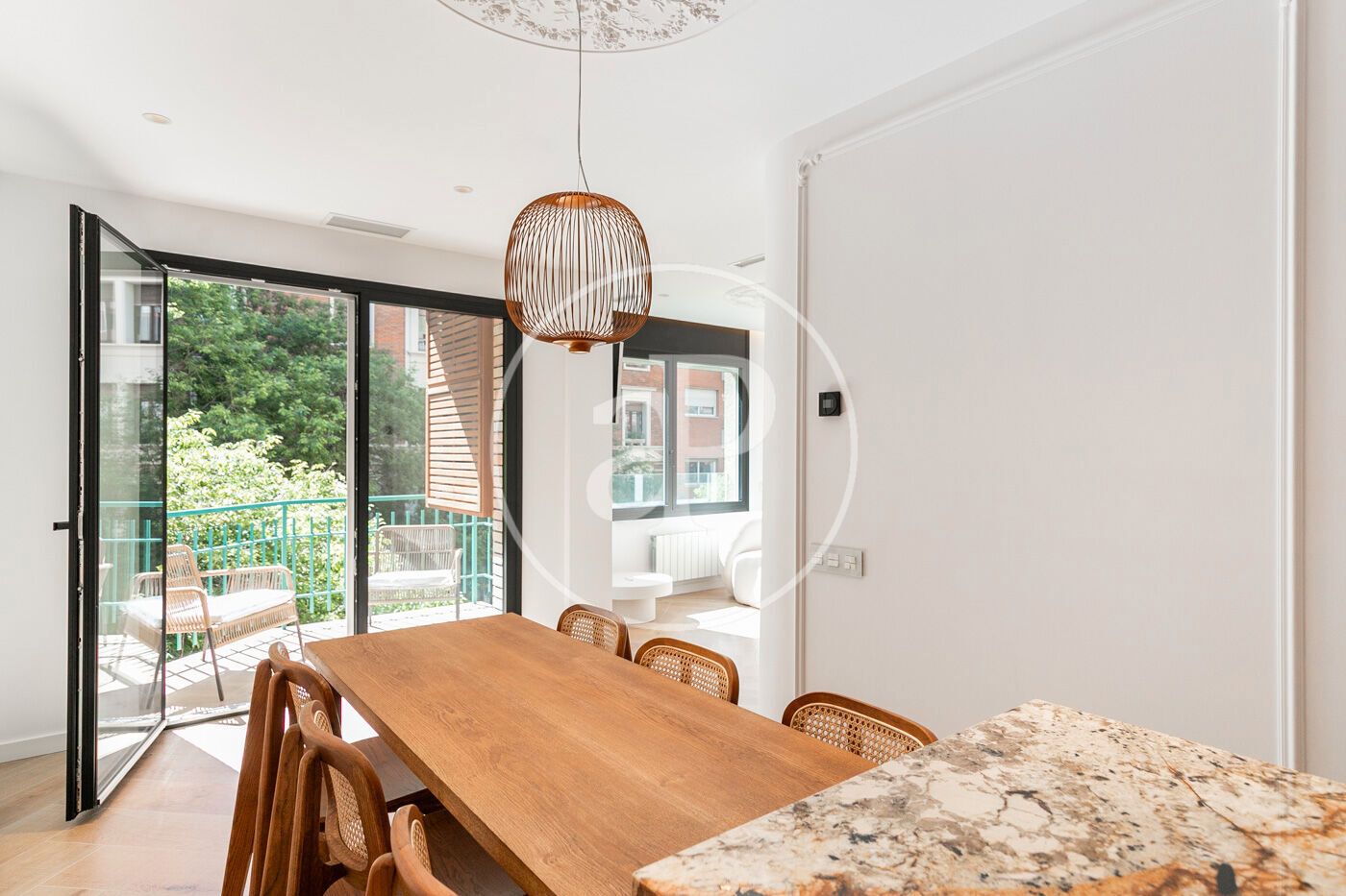 Dining room of Flat to rent in  Barcelona Capital  with Air Conditioner, Heating and Terrace