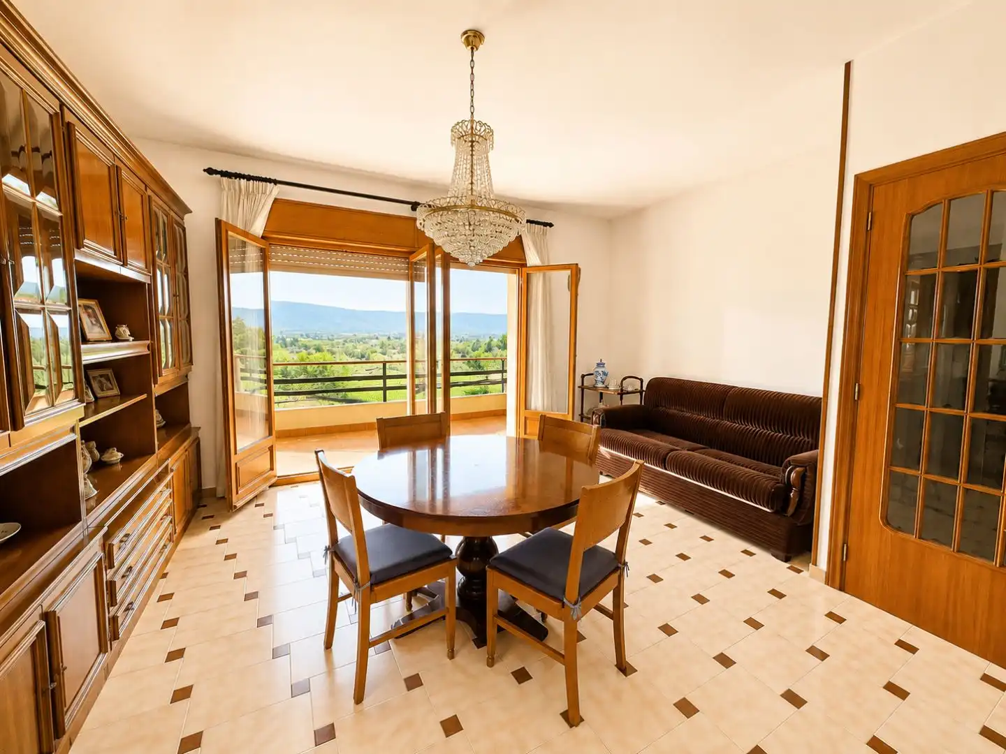 Dining room of Houses for sale in Horta de Sant Joan  with Air Conditioner, Terrace and Swimming Pool