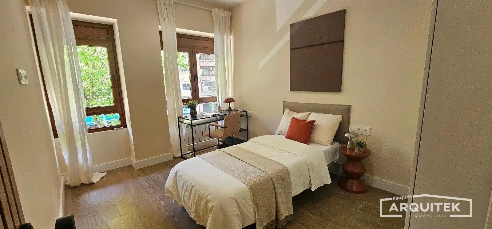Bedroom of Flat for sale in Lleida  with Air Conditioner, Private garden and Terrace