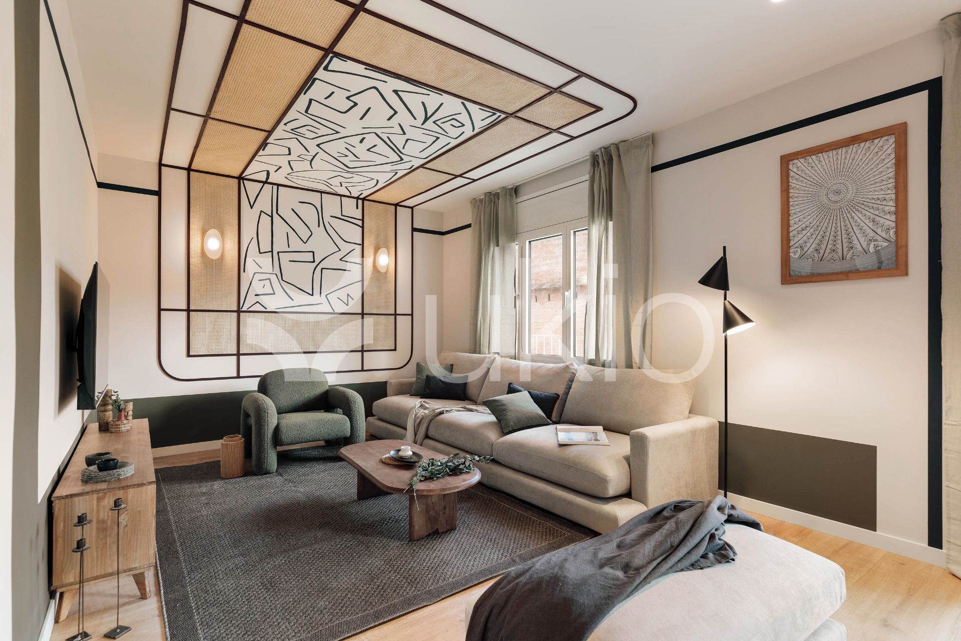 Living room of Apartment to rent in  Barcelona Capital  with Air Conditioner, Heating and Terrace