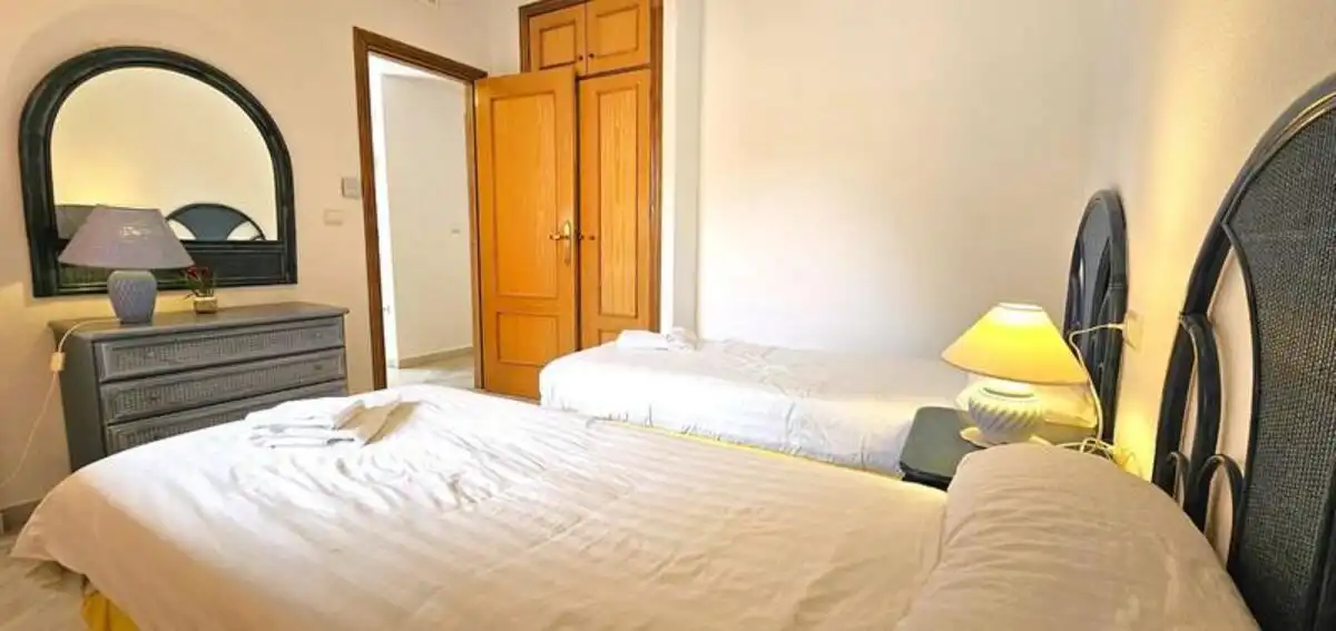 Bedroom of Ground floor for sale in Marbella  with Air Conditioner, Terrace and Swimming Pool
