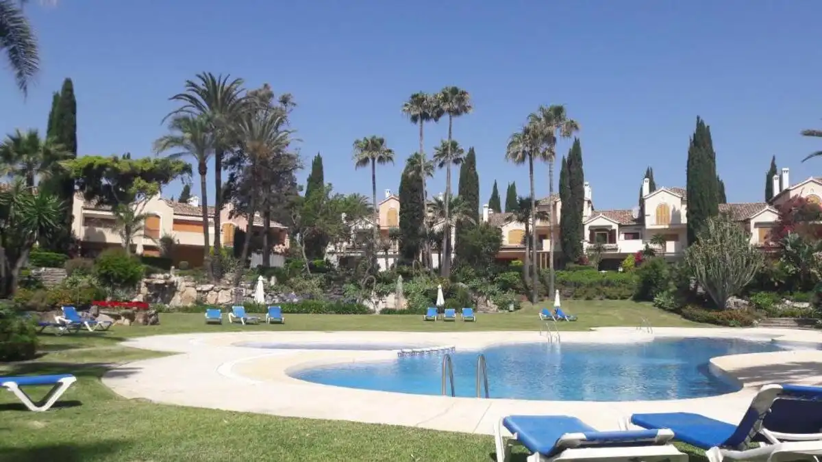 Garden of Apartments for sale in Estepona  with Air Conditioner, Terrace and Swimming Pool