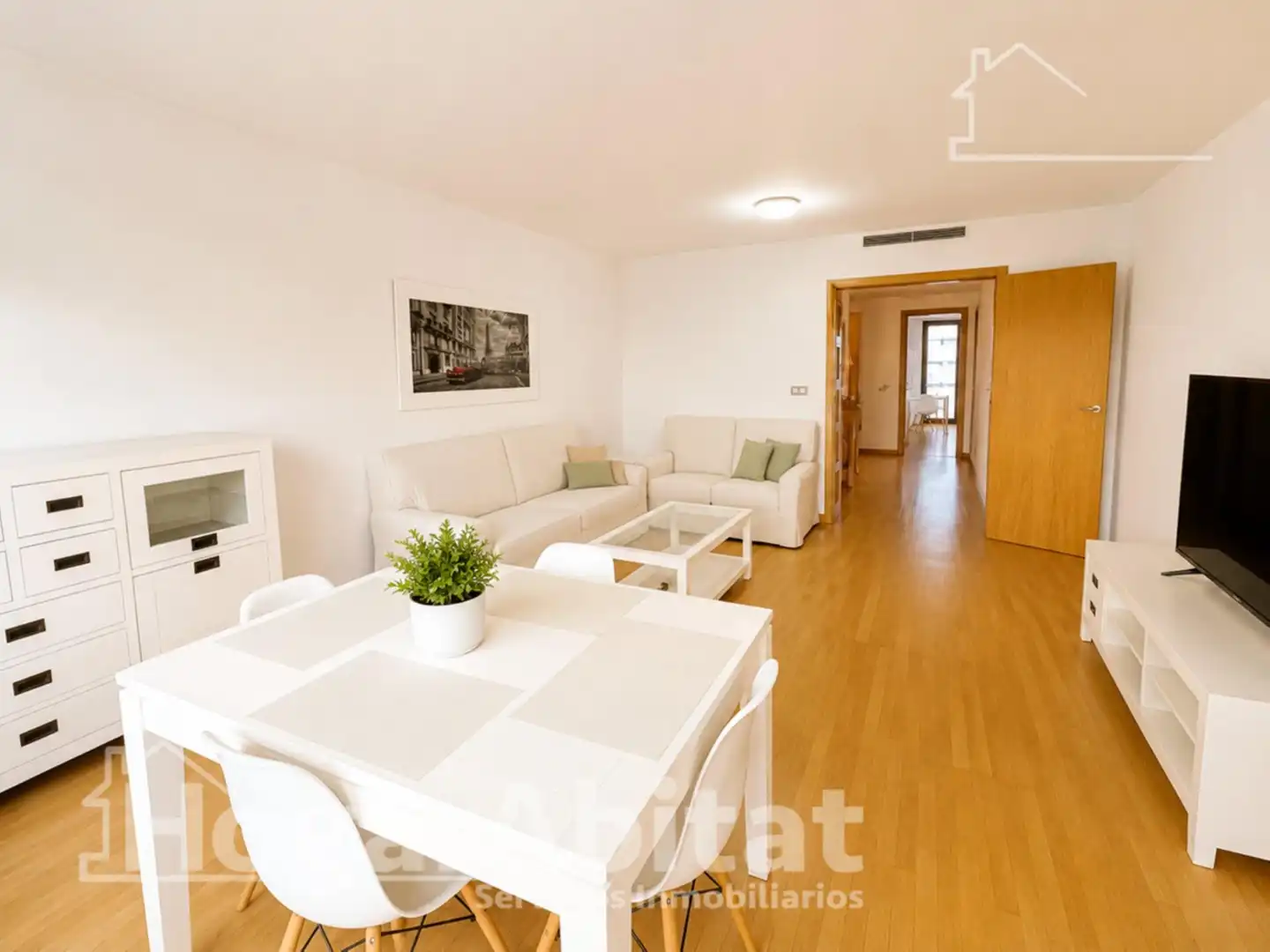 Wohnzimmer von Wohnung zum Verkauf in Castellón de la Plana / Castelló de la Plana mit Klimaanlage, Abstellraum und Möbliert