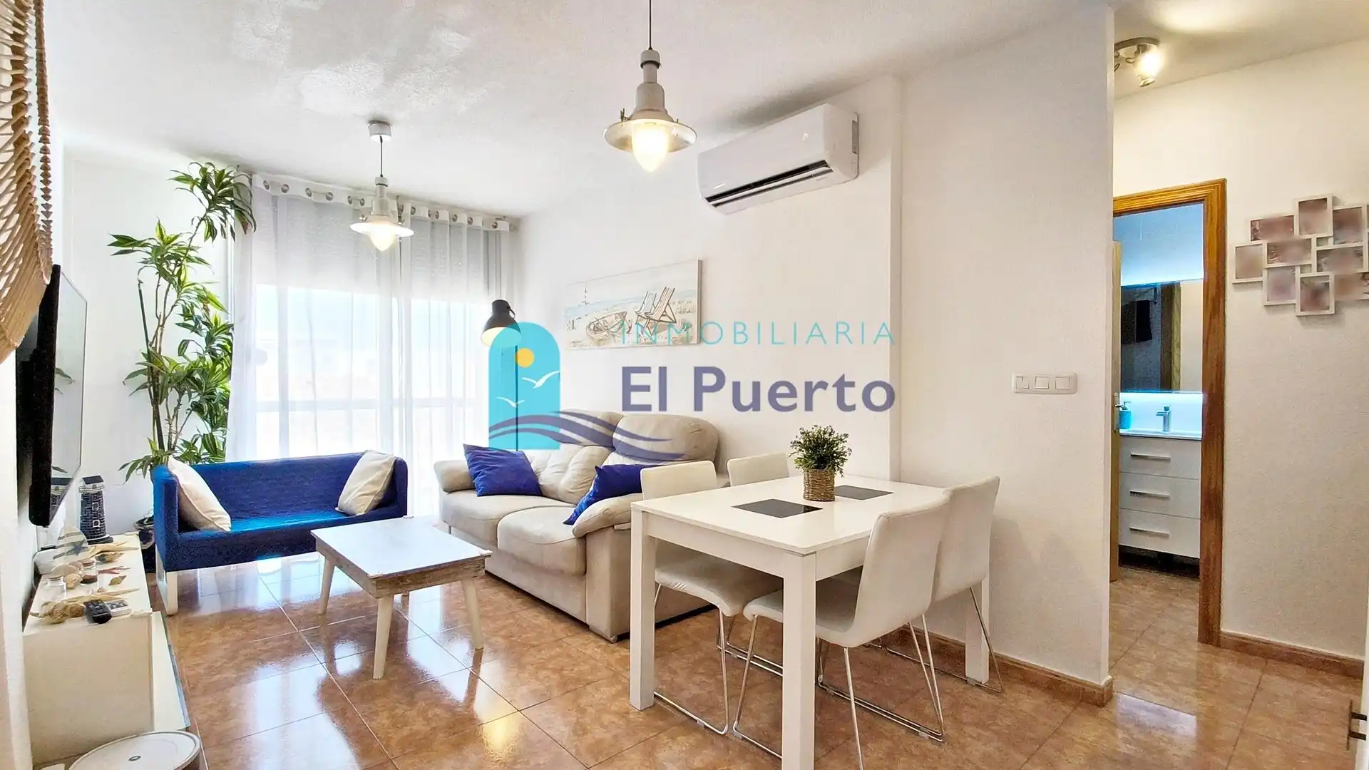 Sala de estar de Apartamento en venta en Mazarrón con Aire acondicionado, Calefacción y Terraza