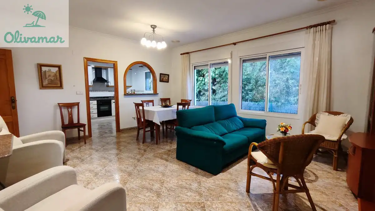 Sala d'estar de Casa o xalet en venda en Oliva amb Moblat