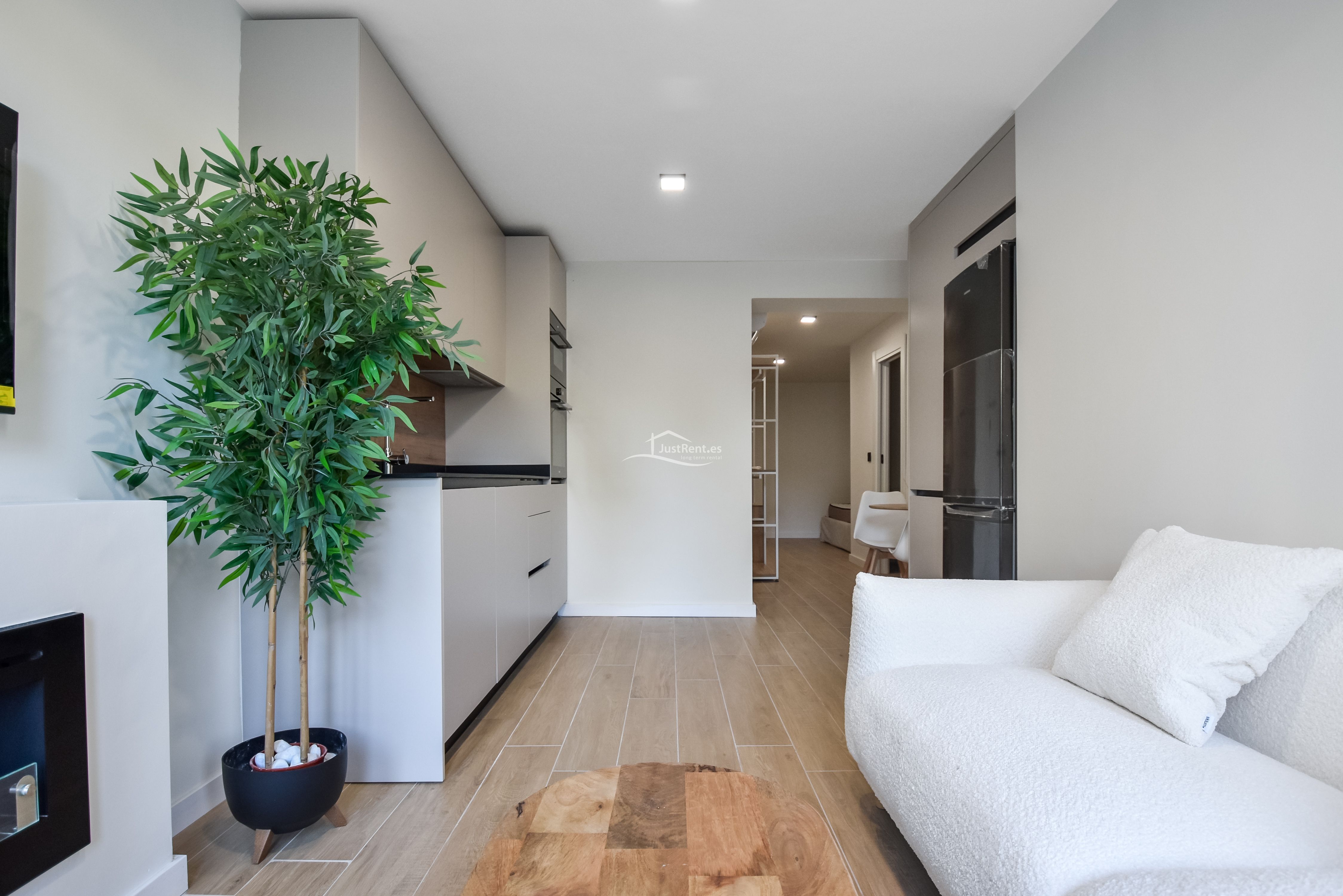 Sala d'estar de Pis de lloguer en Jávea / Xàbia amb Aire condicionat i Jardí privat