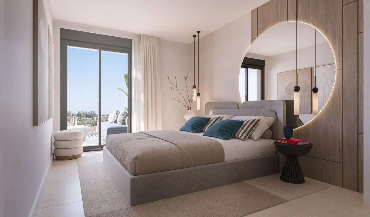 Schlafzimmer von Wohnungen zum Verkauf in Estepona mit Klimaanlage, Terrasse und Abstellraum