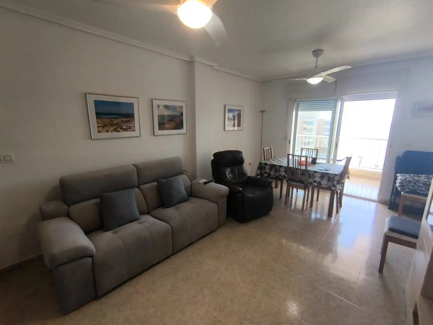 Sala de estar de Apartamento en venta en La Manga del Mar Menor con Aire acondicionado, Calefacción y Terraza