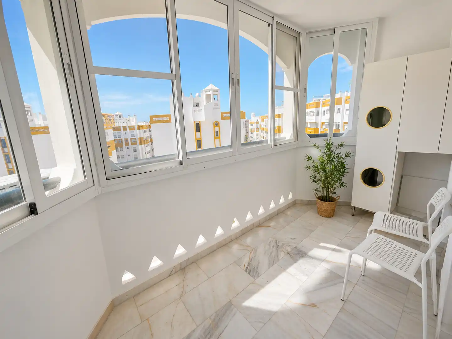 Balcony of Apartments for rent in Benalmádena  with Air Conditioner, Terrace and Furnished