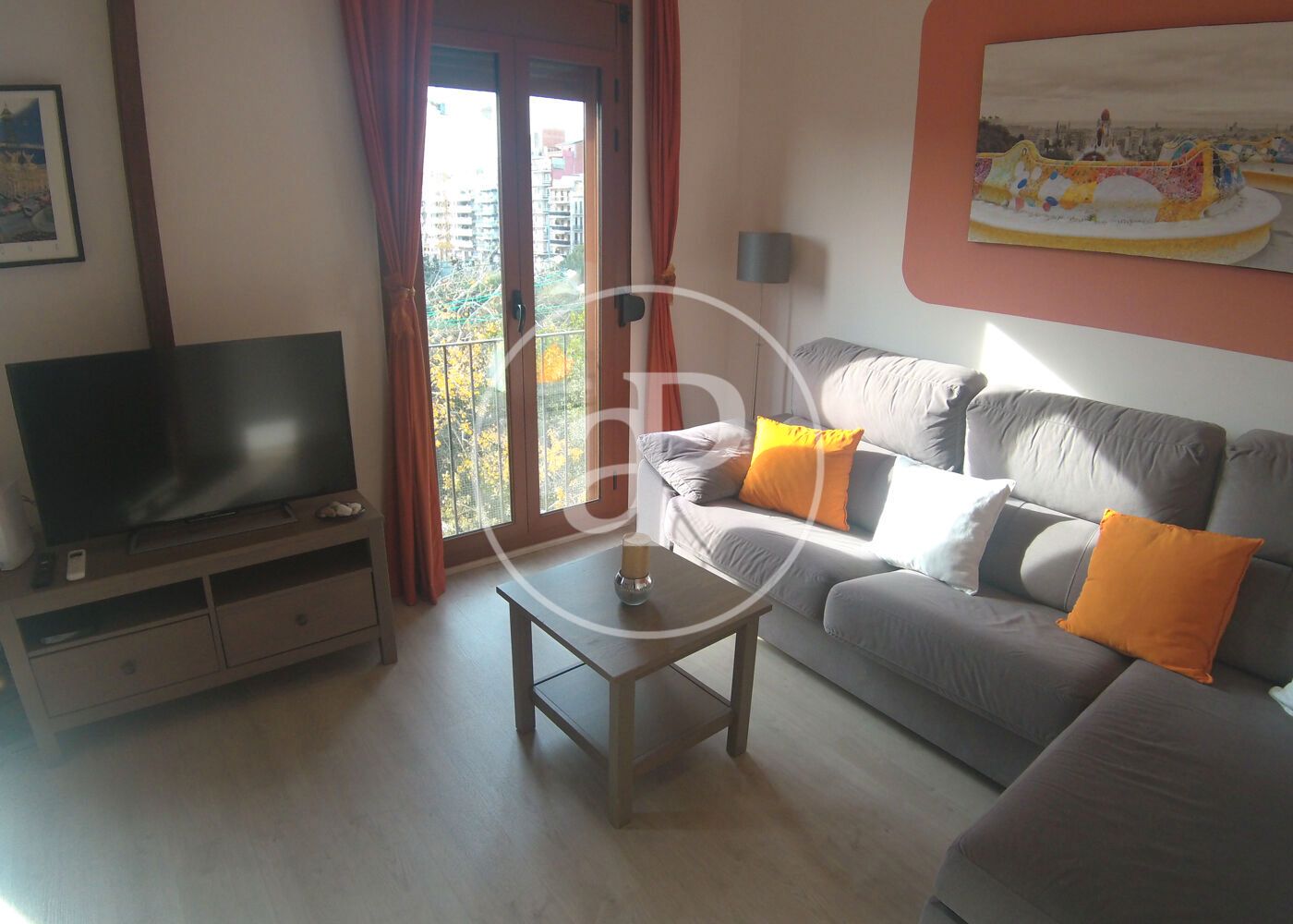 Living room of Flat to rent in  Barcelona Capital  with Air Conditioner, Furnished and Balcony