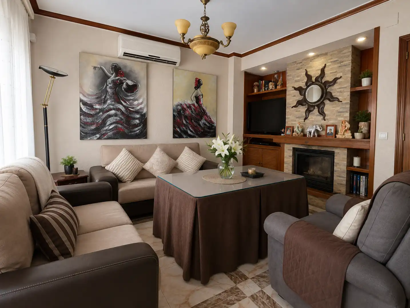 Sala de estar de Casa adosada en venta en Aljaraque con Aire acondicionado y Piscina comunitaria