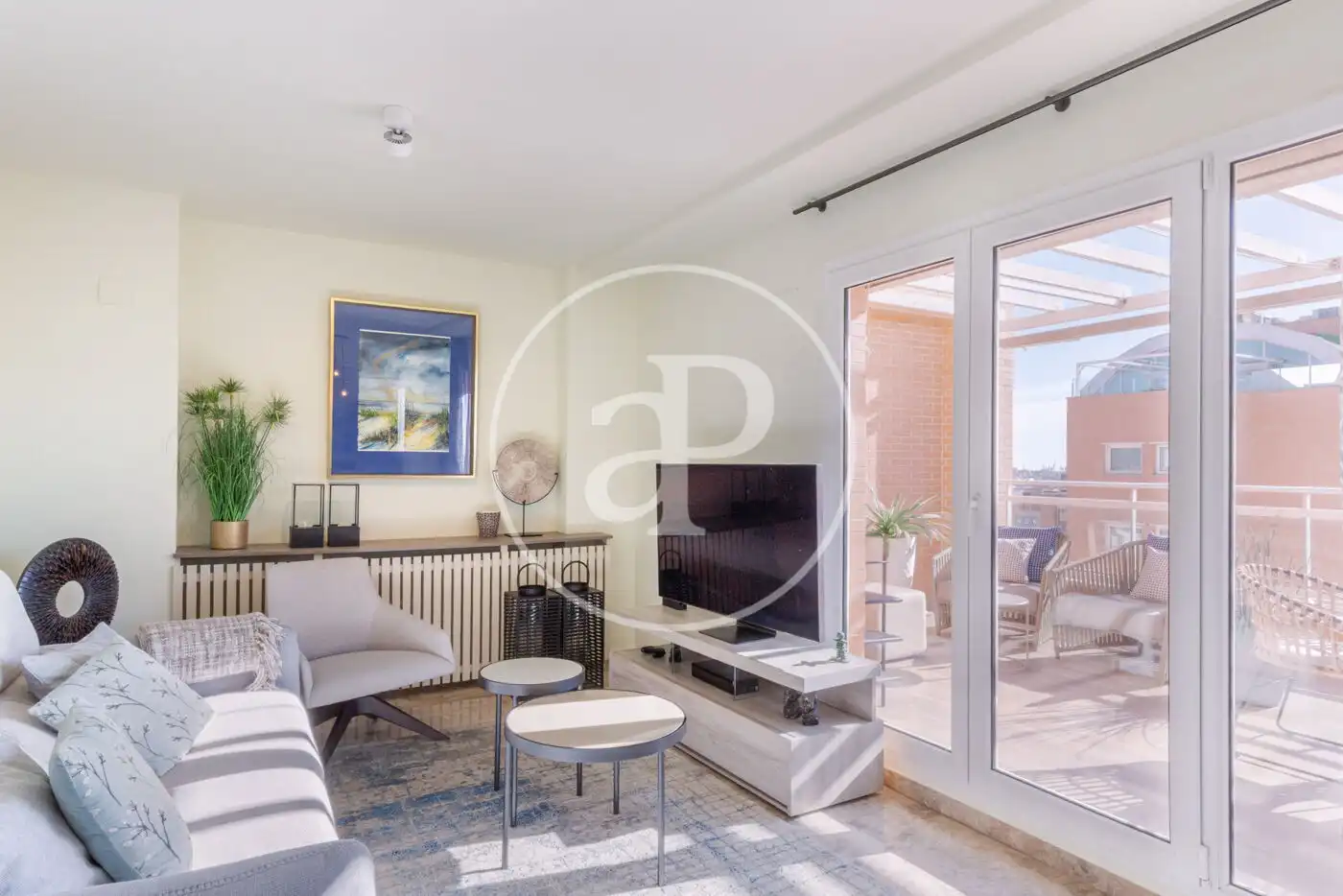 Living room of Duplexes for sale in Valencia  with Air Conditioner, Heating and Terrace