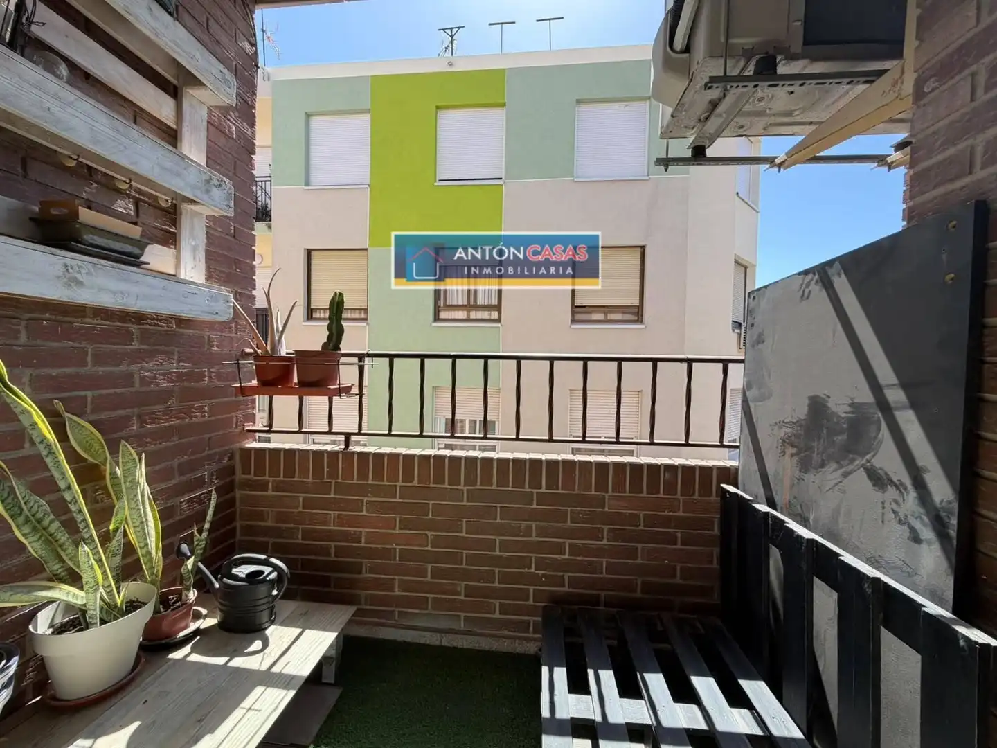 Balcony of Flat for sale in Petrer  with Air Conditioner, Parquet flooring and Furnished