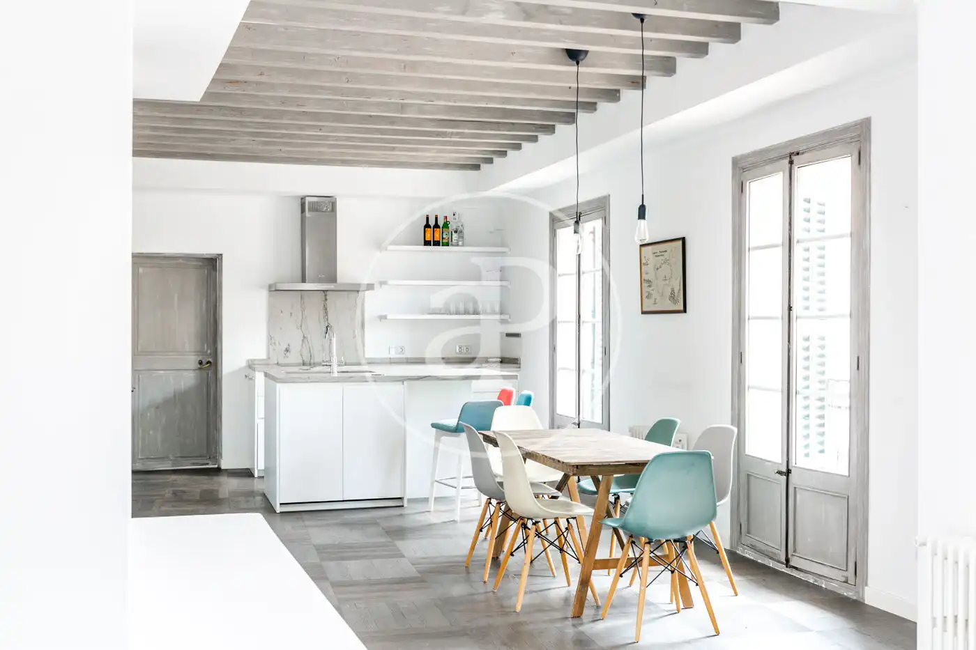 Cocina de Piso de alquiler en  Palma de Mallorca con Aire acondicionado, Calefacción y Terraza