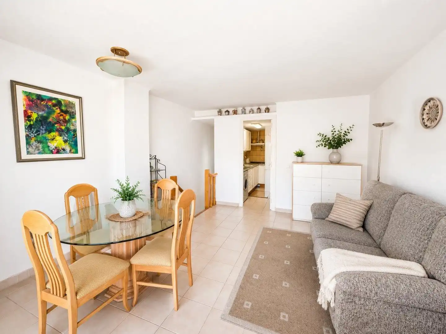 Esszimmer von Dachboden zum Verkauf in Roses mit Terrasse, Möbliert und Balkon