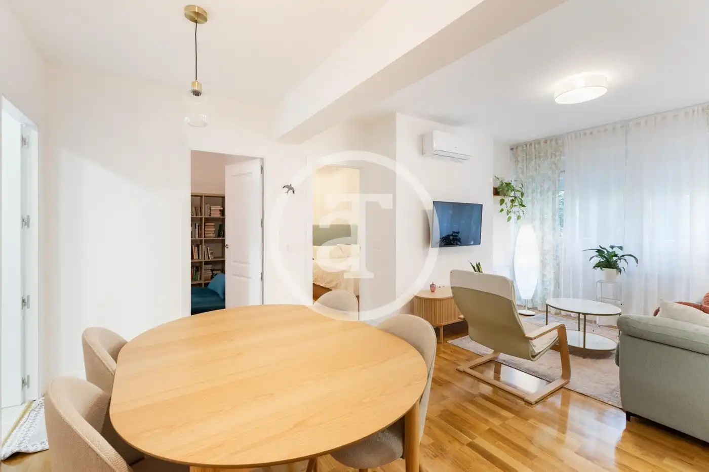 Wohnzimmer von Wohnung zur Miete in Madrid mit Klimaanlage, Heizung und Möbliert