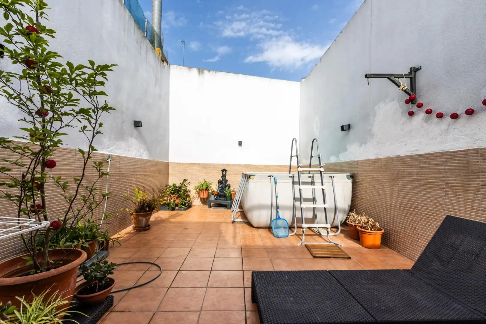 Terrassa de Casa adosada en venda en Sabadell amb Aire condicionat, Calefacció i Jardí privat