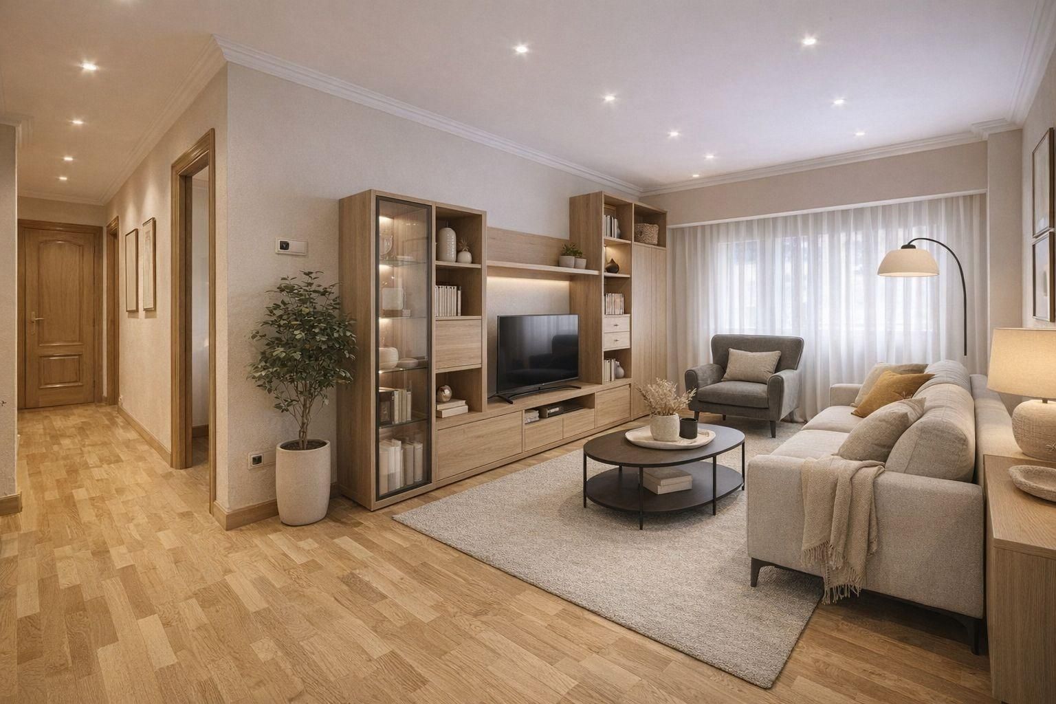 Wohnzimmer von Wohnung zum Verkauf in Barakaldo  mit Heizung, Möbliert und Balkon