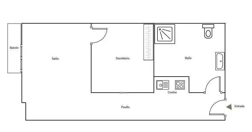 Estudio en venta en Madrid con Aire acondicionado, Calefacción y Amueblado