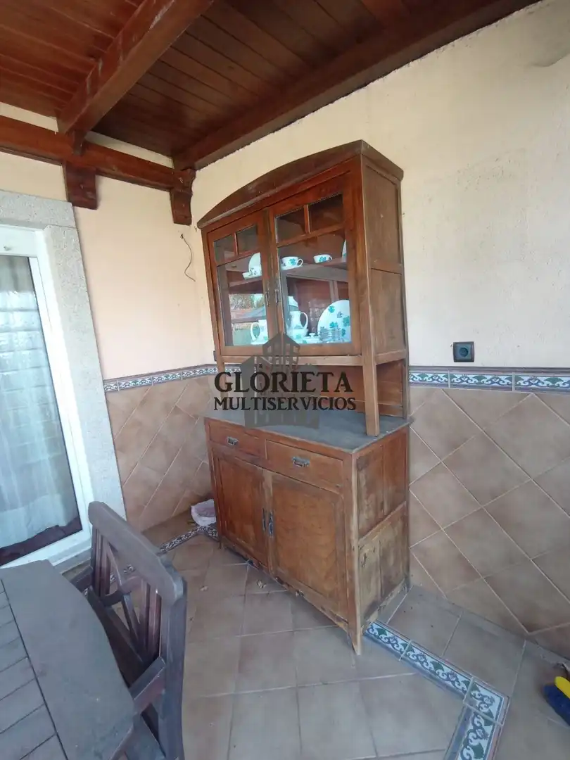 Cocina de Casa adosada en venta en Baiona con Calefacción, Parquet y Terraza