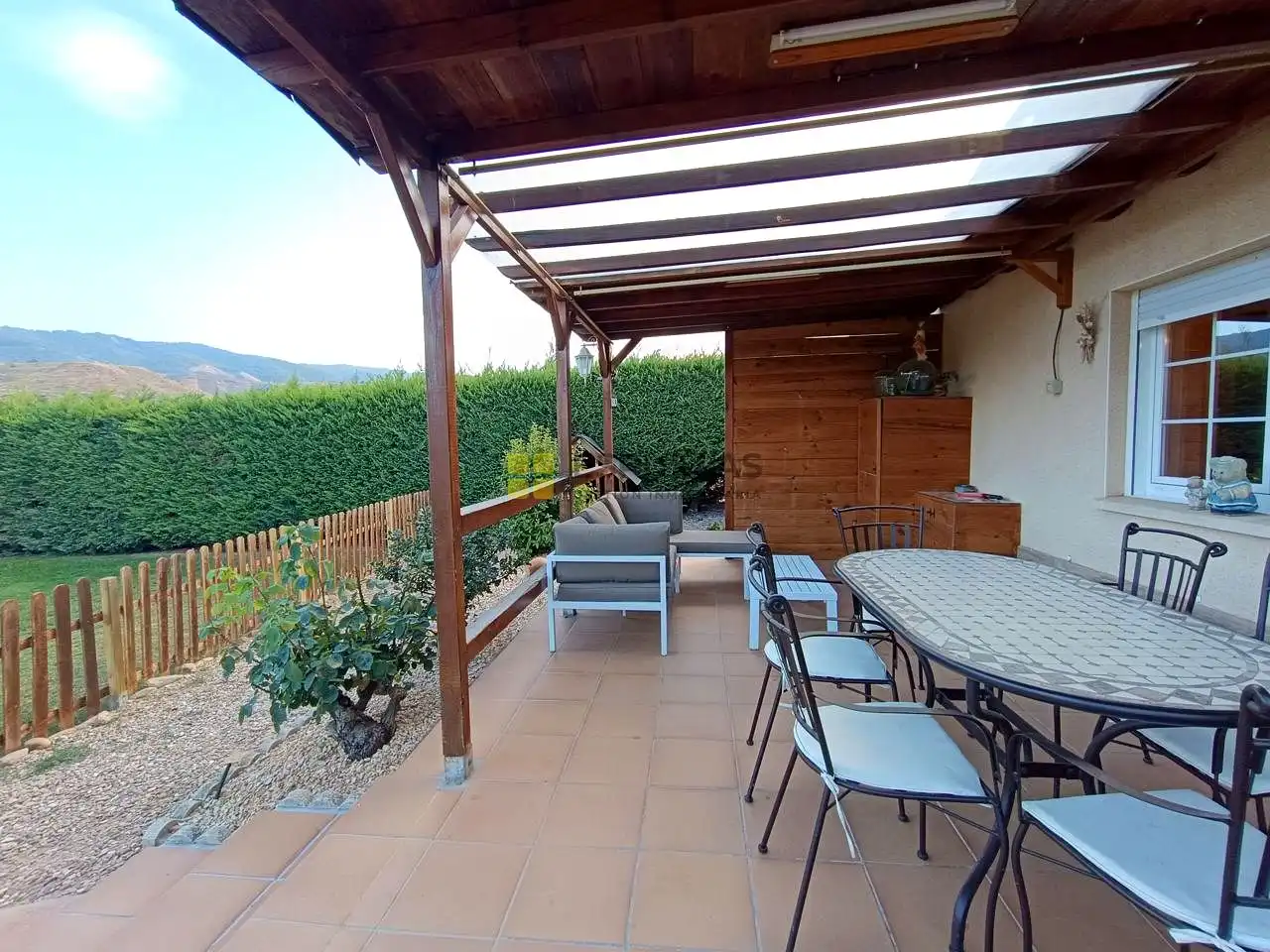 Terraza de Finca rústica en venta en Autol con Jardín privado, Piscina y Amueblado