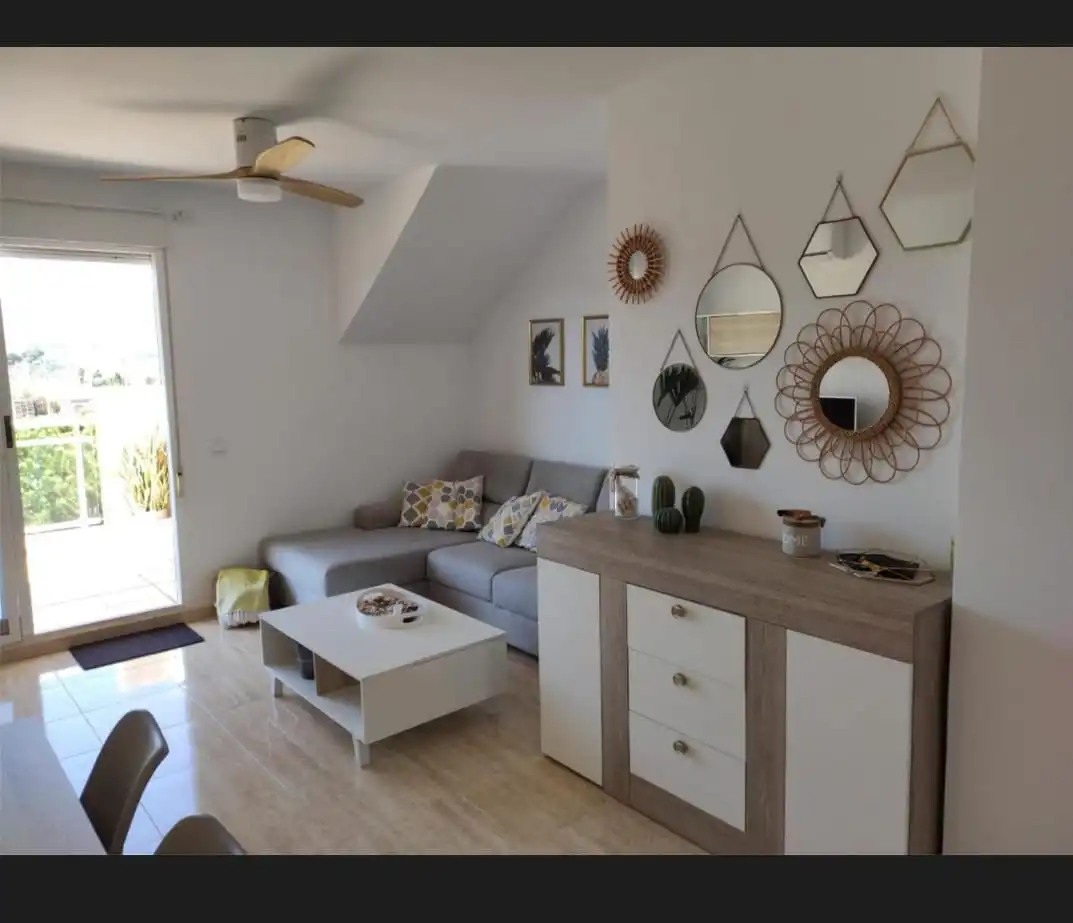 Sala de estar de Dúplex en venta en Xeraco con Aire acondicionado, Amueblado y Piscina comunitaria