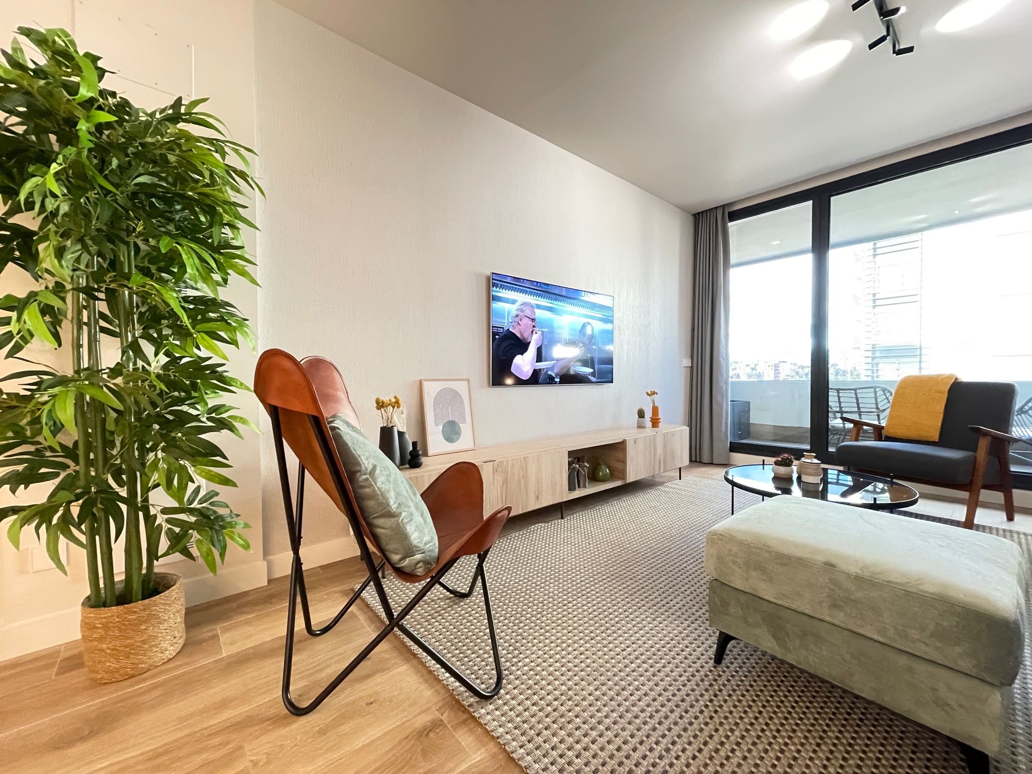 Living room of Flat for rent in  Madrid Capital  with Air Conditioner, Heating and Terrace