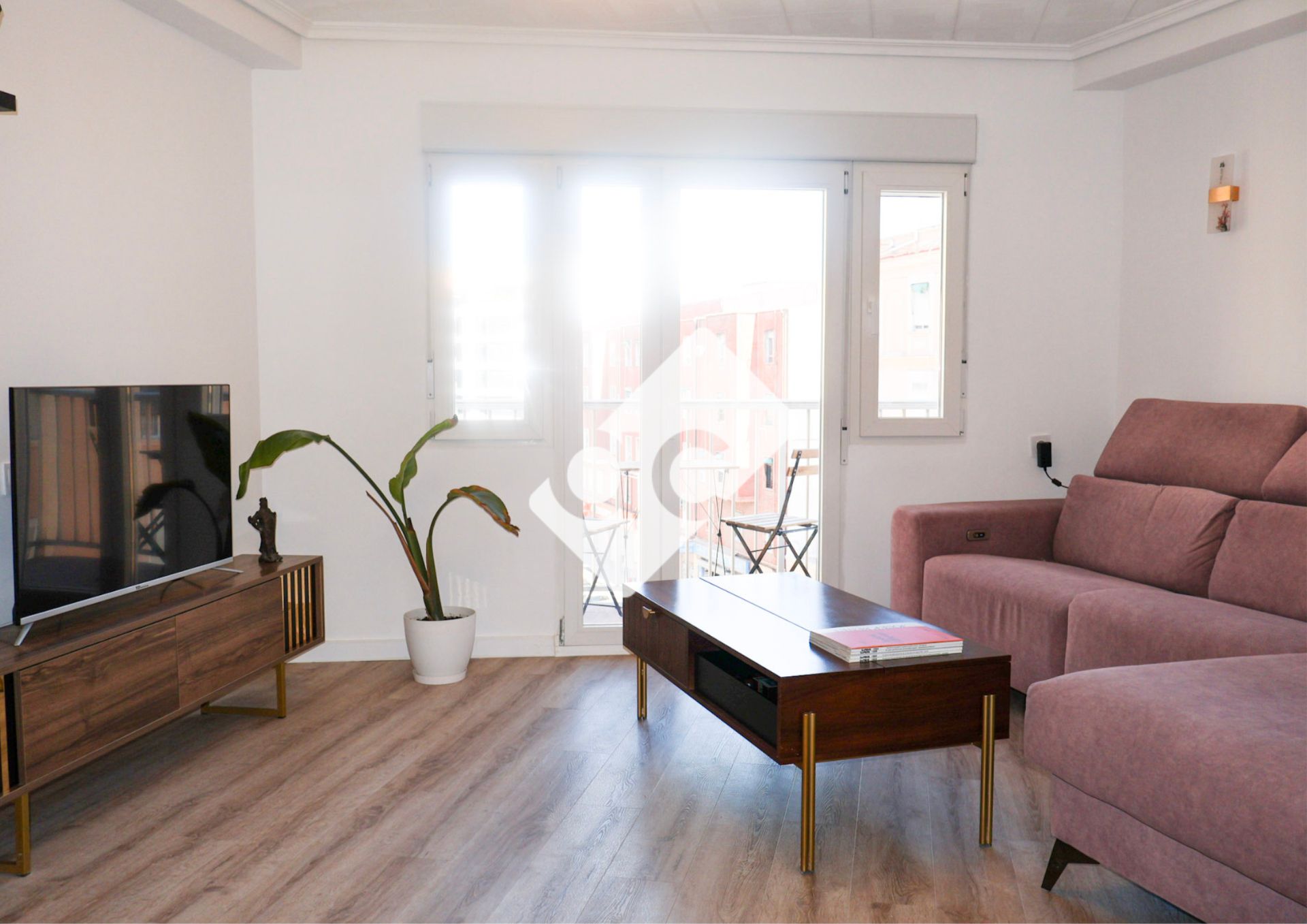 Sala de estar de Apartamento de alquiler en  Valencia Capital con Aire acondicionado, Calefacción y Parquet