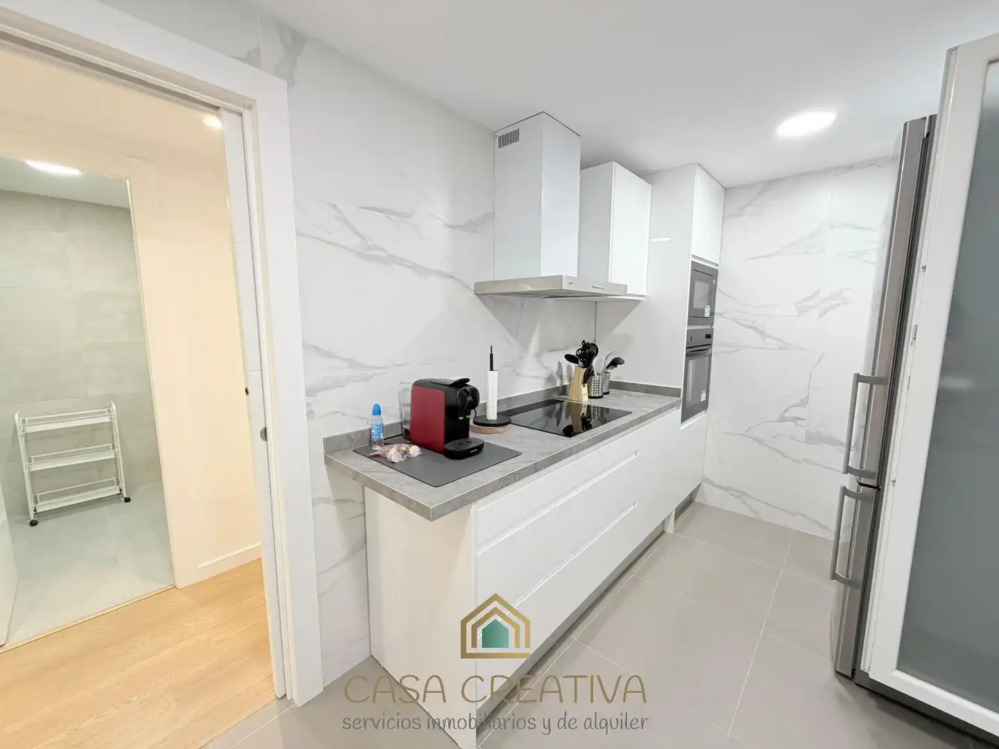 Cocina de Piso de alquiler en Valencia con Aire acondicionado, Calefacción y Terraza