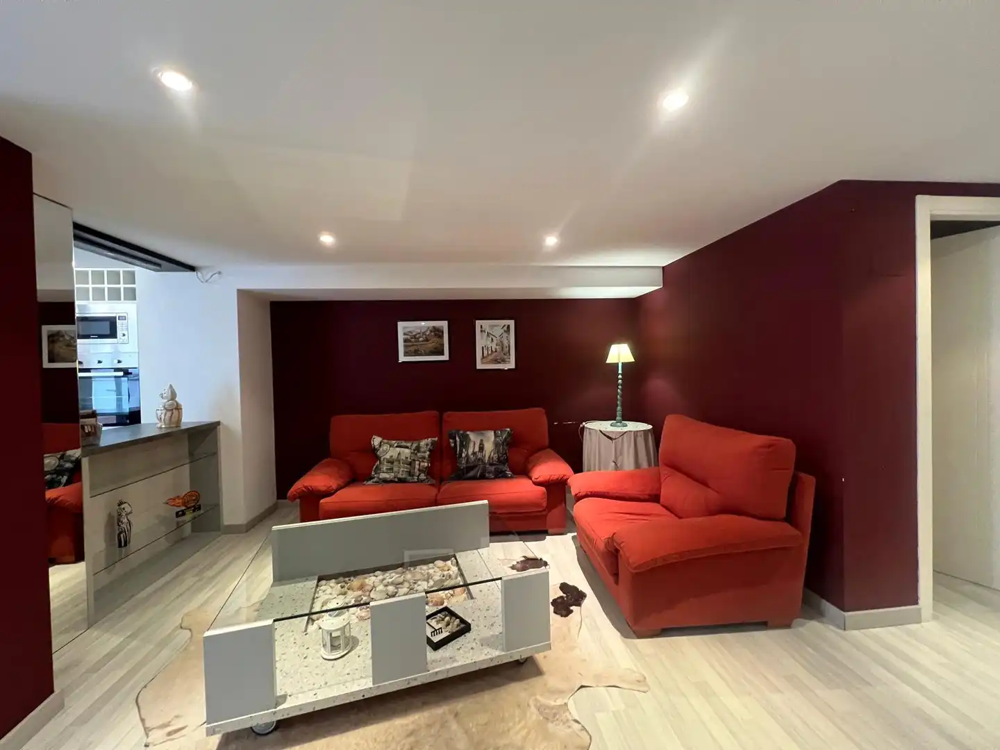Sala d'estar de Apartament de lloguer en Lugo amb Calefacció, Terrassa i Moblat