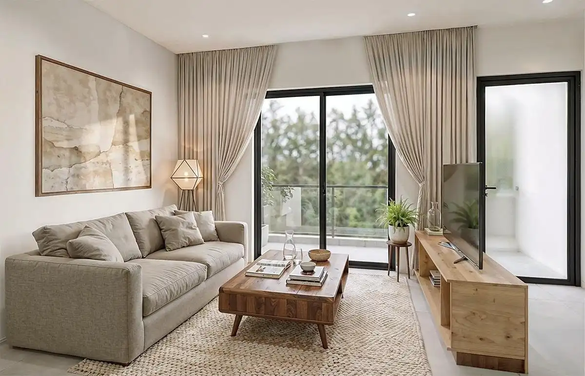Sala de estar de Ático en venta en Fuente Álamo de Murcia con Aire acondicionado, Terraza y Piscina