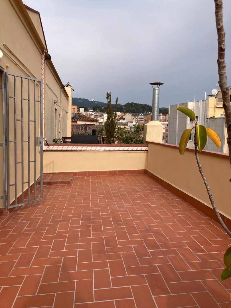 Terrasse von Dachboden zur Miete in  Barcelona Capital mit Klimaanlage, Heizung und Parkett