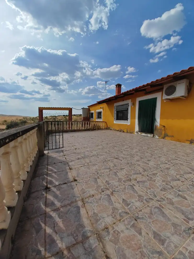 Vista exterior de Casa o chalet en venta en Hornachos con Jardín privado y Terraza