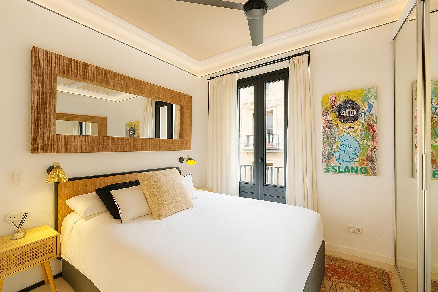 Bedroom of Flat to rent in  Barcelona Capital  with Air Conditioner, Heating and Parquet flooring