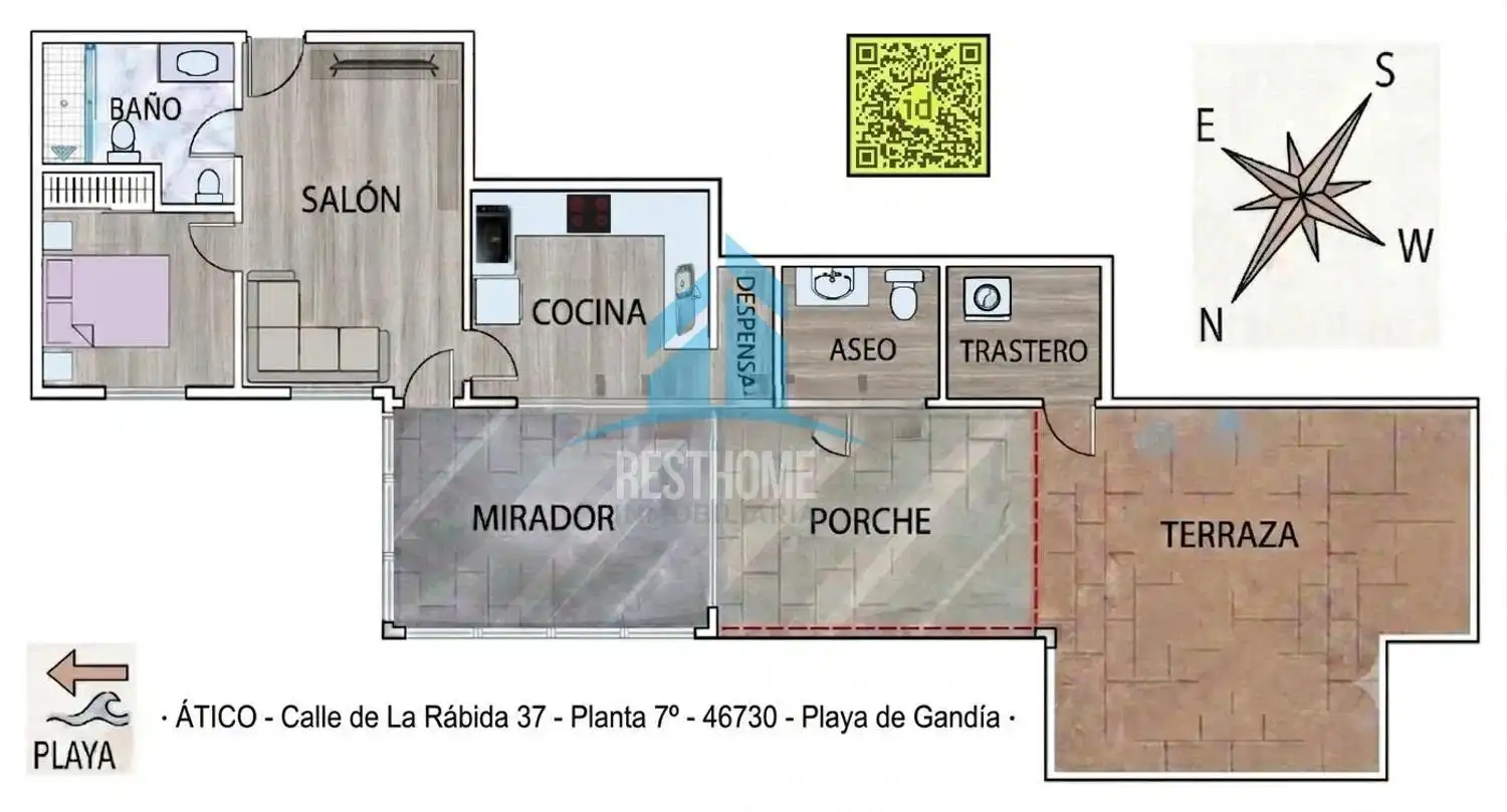 Attique avec terrasse à vendre à Playa de Gandia, imagen 38