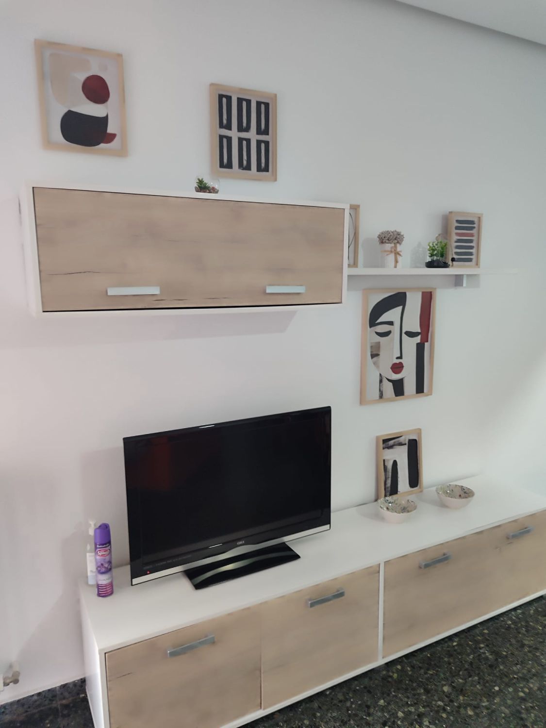 Sala d'estar de Pis de lloguer en  Albacete Capital amb Aire condicionat i Moblat