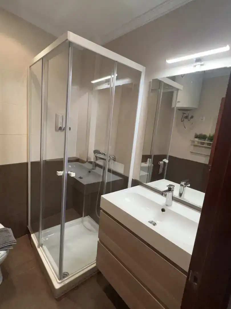 Baño de Apartamento en venta en Redondela con Parquet y Amueblado
