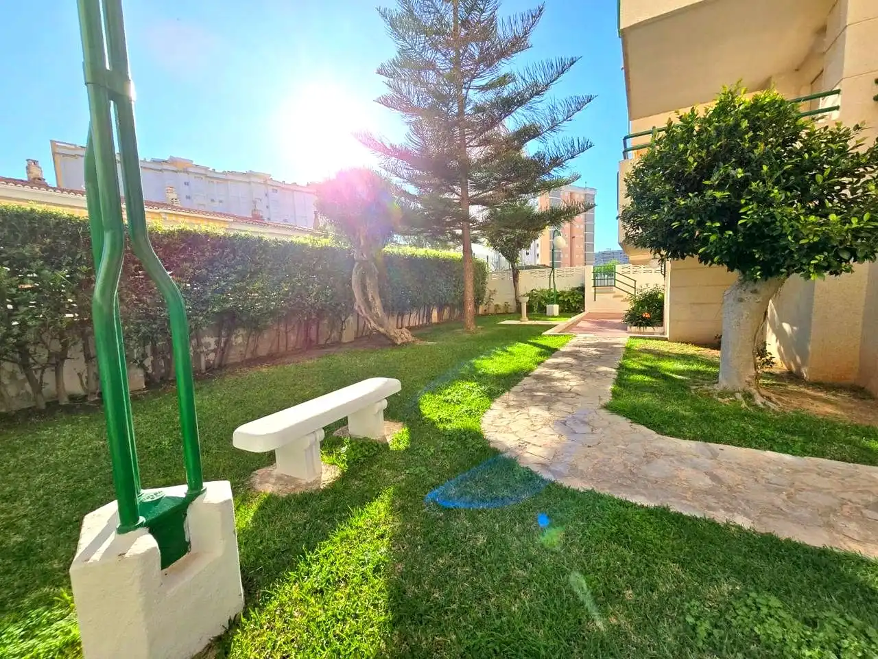 Jardí de Apartament de lloguer en Gandia amb Aire condicionat, Parquet i Terrassa