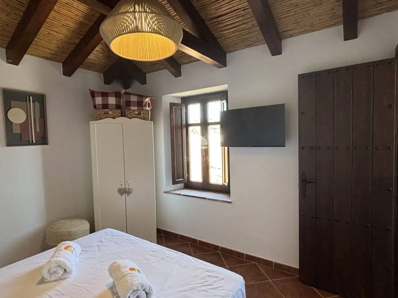Schlafzimmer von Country house zur Miete in Vélez-Málaga mit Klimaanlage und Möbliert