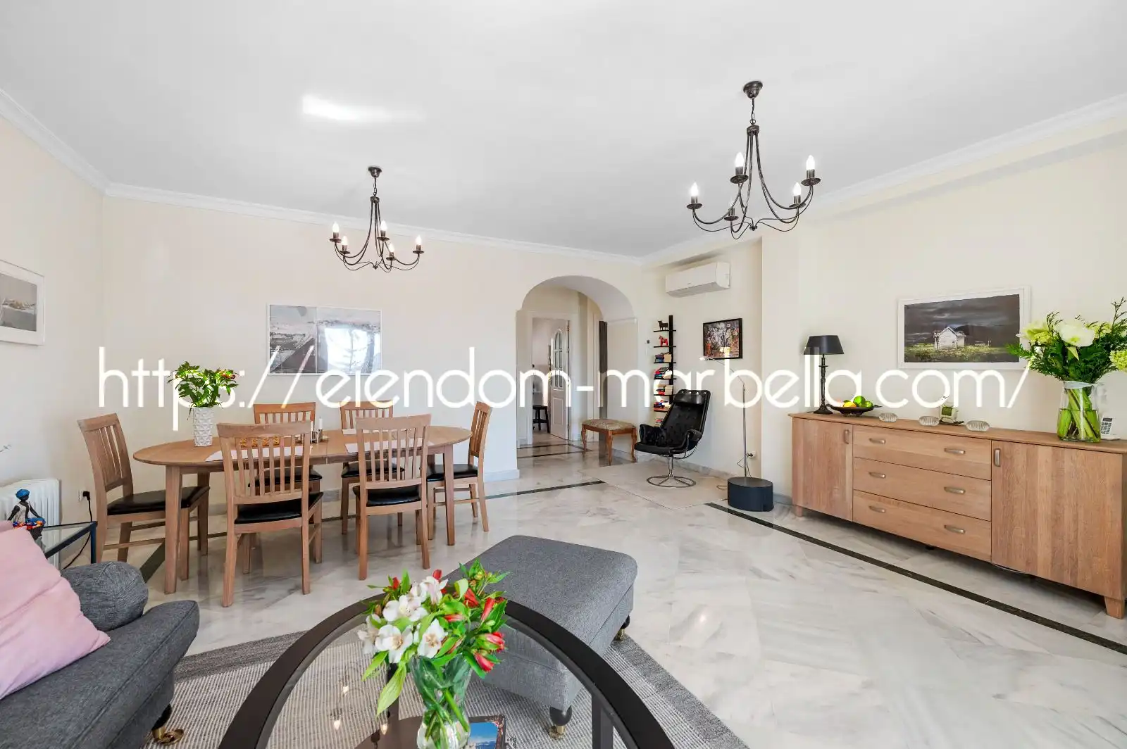 Dining room of Apartments for sale in Marbella  with Air Conditioner, Heating and Terrace