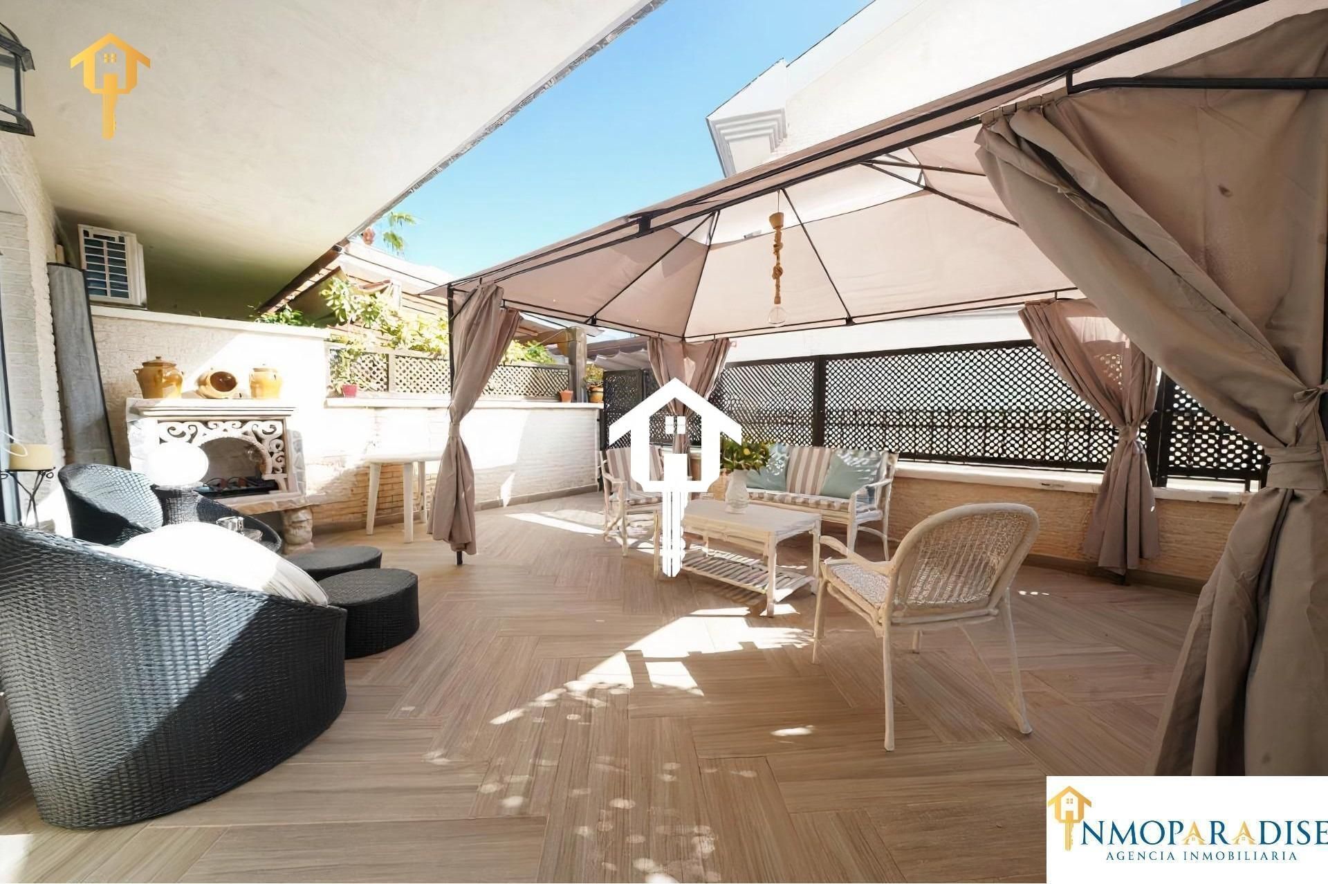 Terrassa de Casa adosada en venda en Alicante / Alacant amb Aire condicionat, Jardí privat i Terrassa