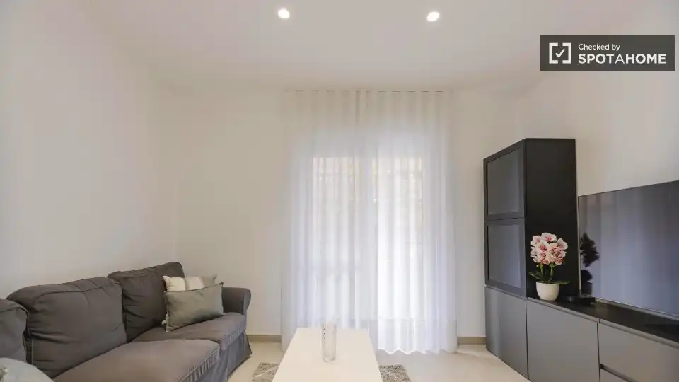 Sala de estar de Apartamento para compartir en Valencia con Aire acondicionado, Calefacción y Terraza