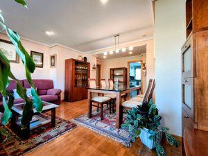 Living room of Flat to rent in Oleiros  with Parquet flooring, Storage room and Furnished