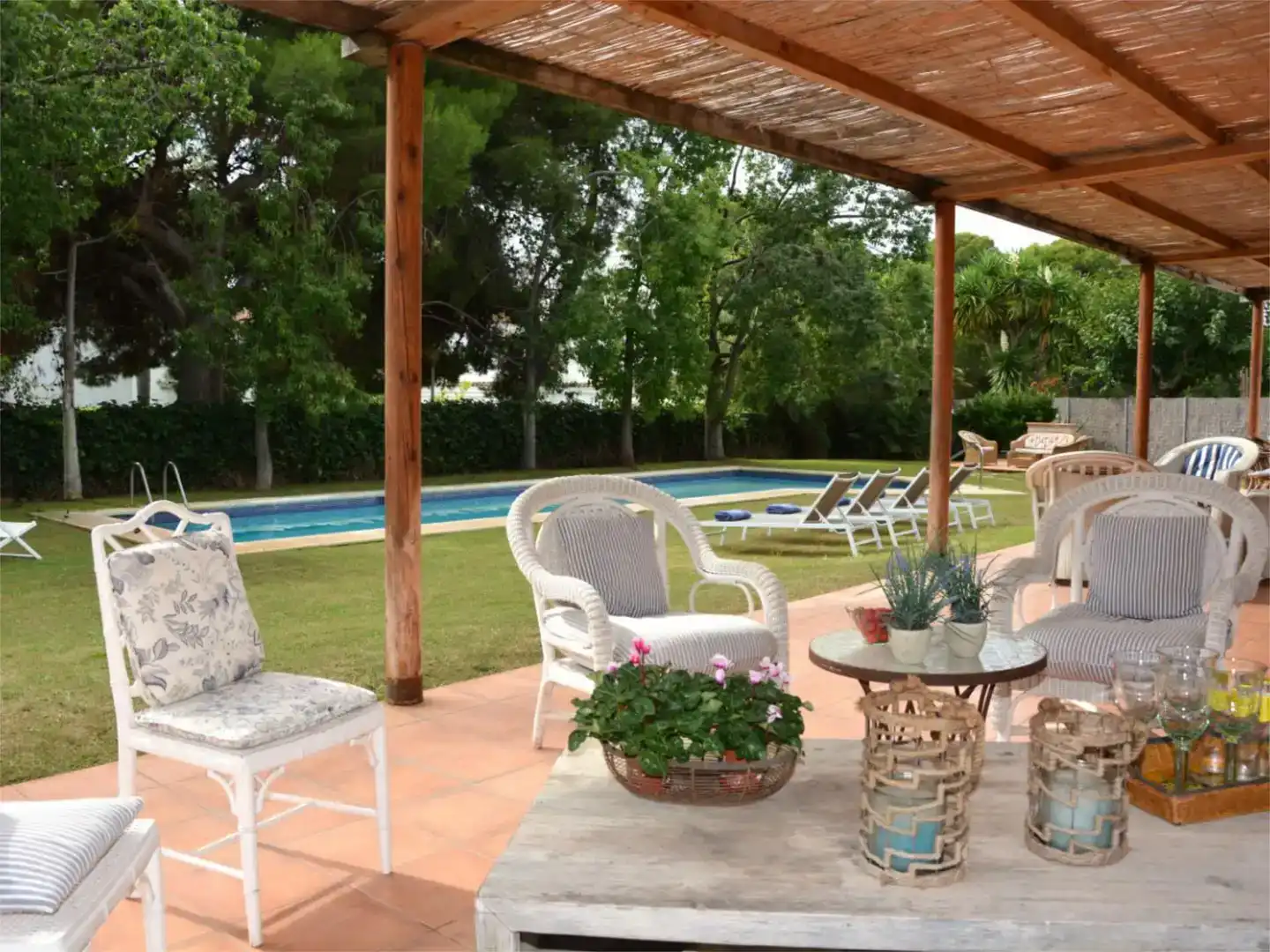 Terrassa de Casa o xalet de lloguer en Sitges amb Aire condicionat, Piscina i Balcó