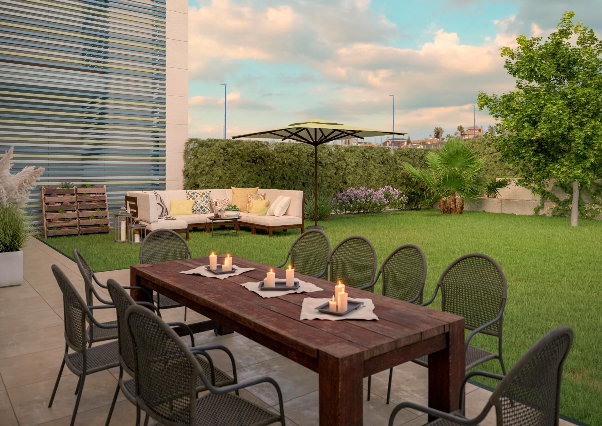 Terrace of Flat for sale in Badajoz Capital  with Air Conditioner, Heating and Private garden